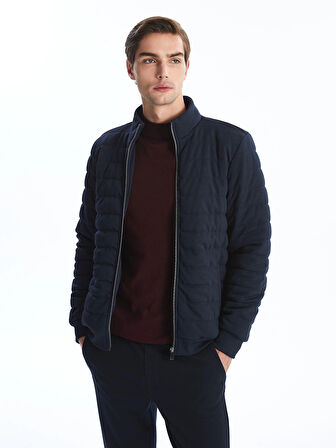 LCW Vision Lacivert Slim Fit Dik Yaka Erkek Mont