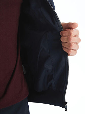 LCW Vision Lacivert Slim Fit Dik Yaka Erkek Mont