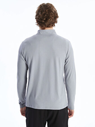 XSIDE ACTIVE Gri Dik Yaka Erkek Sweatshirt