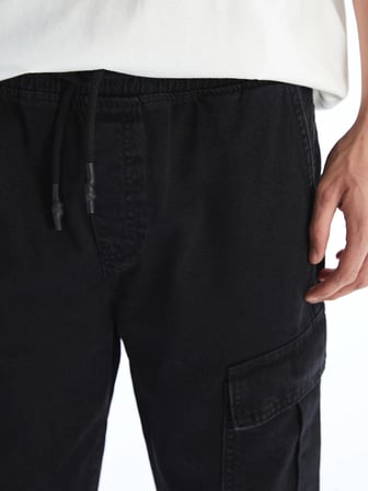LCW Jeans Siyah Standart Kalıp Erkek Jean Şort