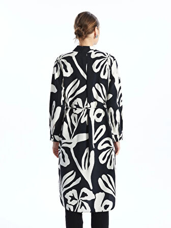 LCWAIKIKI Classic Siyah Desenli Kadın Gömlek Tunik