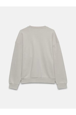 LCW Casual Bisiklet Yaka Baskılı Uzun Kollu Sweatshirt