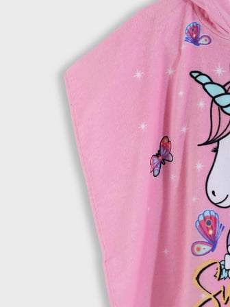 LCW HOME Pembe Baskılı Kız Çocuk Panço Plaj Havlusu