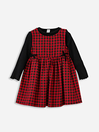Bisiklet Yaka Kız Bebek Elbise_W4LN93Z1-LPA868468284048612-18 Ay