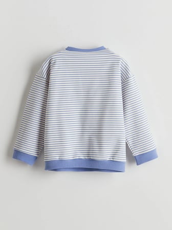 LCW baby Mor Çizgili Kız Bebek Sweatshirt ve Tayt 2'li