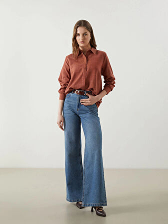 LCWAIKIKI Classic Turuncu Dokulu Kadın Gömlek Tunik