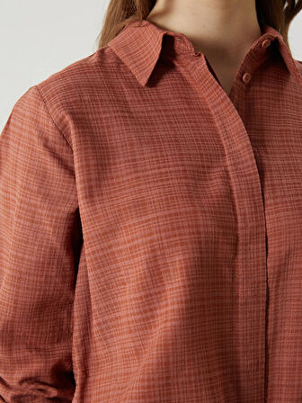 LCWAIKIKI Classic Turuncu Dokulu Kadın Gömlek Tunik