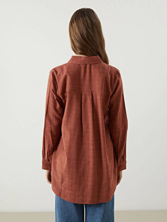 LCWAIKIKI Classic Turuncu Dokulu Kadın Gömlek Tunik