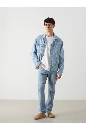 LCW Jeans Standart Kalıp Erkek Jean Ceket