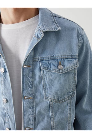 LCW Jeans Standart Kalıp Erkek Jean Ceket