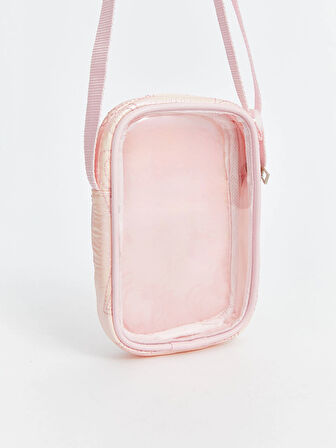 LCW ACCESSORIES PEMBE Kalp Nakışlı Kız Çocuk Omuz Çantası