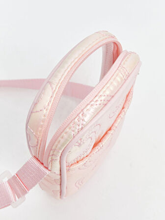 LCW ACCESSORIES PEMBE Kalp Nakışlı Kız Çocuk Omuz Çantası