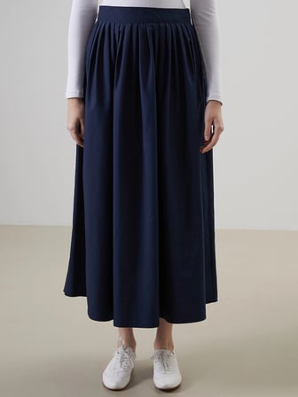LCW Modest Lacivert Loose Fit Kadın Kloş Etek