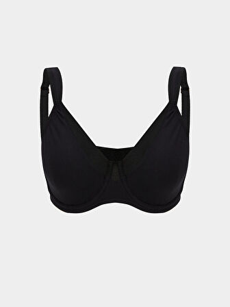 LCW DREAM Siyah Balenli Dolgusuz Düz Toparlayıcı Sütyen