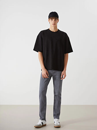 XSIDE SİYAH Bisiklet Yaka Kısa Kollu Erkek Tişört