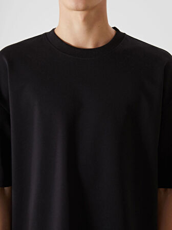 XSIDE SİYAH Bisiklet Yaka Kısa Kollu Erkek Tişört