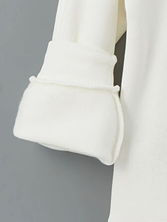 Bisiklet Yaka Fiyonk Detaylı Kız Çocuk Kalın Sweatshirt_W4L198Z4-R9J_8684683214484_10-11 Yaş