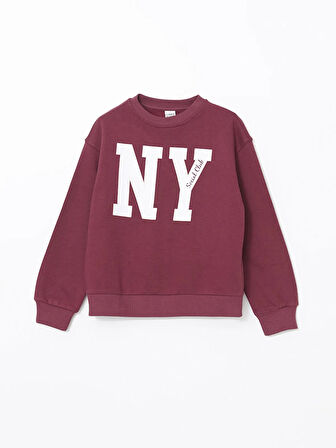 Bisiklet Yaka Kız Çocuk Kalın Sweatshirt_W4LU29Z4-YNM_8684683214613_9-10 Yaş