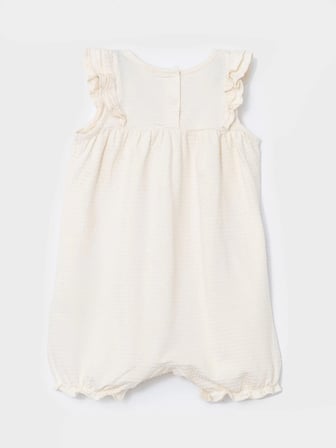 LCW baby EKRU Kız Bebek Basic Penye Tulum