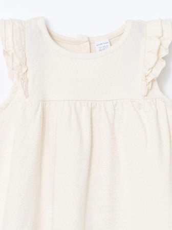 LCW baby EKRU Kız Bebek Basic Penye Tulum