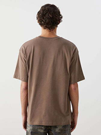 XSIDE Kahverengi Bisiklet Yaka Penye Erkek Tişört