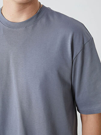 XSIDE Indigo Bisiklet Yaka Penye Erkek Tişört