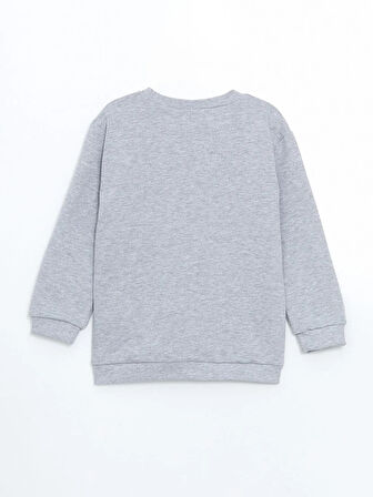 Bisiklet Yaka Erkek Çocuk Sweatshirt ve Eşofman Alt 2'li_W4K023Z1-D5P_8684683409941_6-7 Yaş