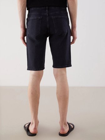 LCW Jeans Siyah Standart Kalıp Erkek Jean Şort
