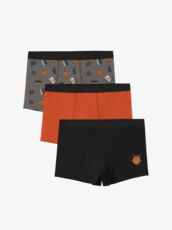 LCW Kids Gri Baskılı Erkek Çocuk Boxer 3'lü