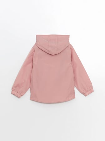 LCW Kids Pembe Kapüşonlu Kız Çocuk Yağmurluk