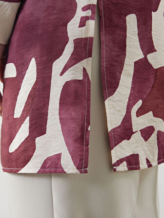 LCW Modest Kirmizi Desenli Kadın Gömlek Tunik