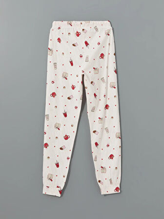Bisiklet Yaka Baskılı Kadın Pijama Takımı_W4G331Z8-LT4_8684684036887_S