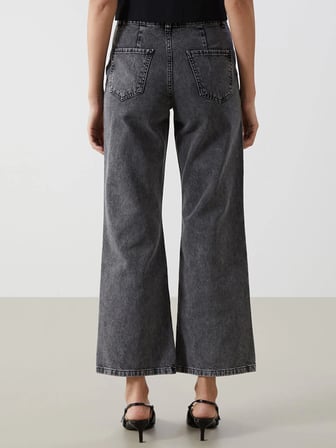 LCW Jeans GRİ Wideleg Kadın Jean Pantolon
