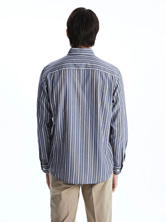 SOUTHBLUE Indigo Regular Fit Uzun Kollu Çizgili Erkek Gömlek