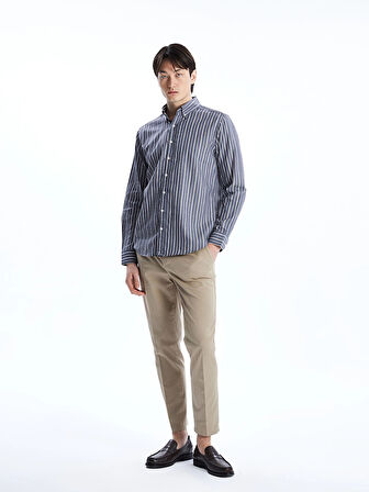 SOUTHBLUE Indigo Regular Fit Uzun Kollu Çizgili Erkek Gömlek