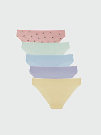 LCW Young Pembe Baskılı Bikini Külot 5'li Paket