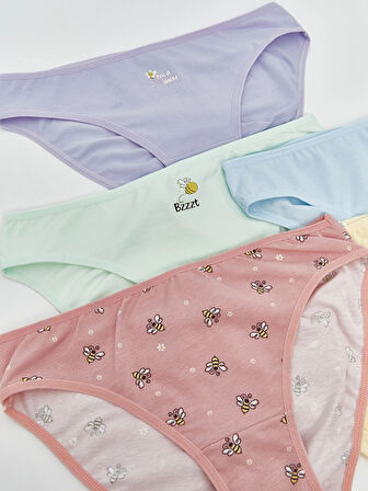 LCW Young Pembe Baskılı Bikini Külot 5'li Paket