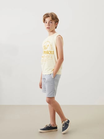 LCW Kids Gri Beli Lastikli Erkek Çocuk Şort