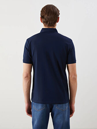 LCWAIKIKI Classic Lacivert Polo Yaka Kısa Kollu Erkek Tişört