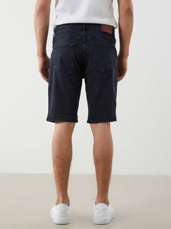 LCW Jeans Siyah Standart Kalıp Erkek Jean Şort