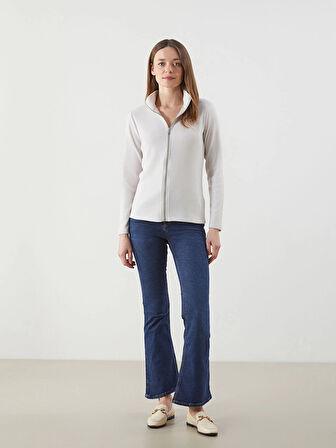 LCWAIKIKI Classic Kahverengi Dik Yaka Kadın Hırka