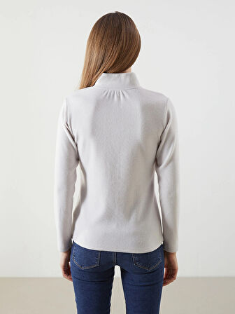 LCWAIKIKI Classic Kahverengi Dik Yaka Kadın Hırka