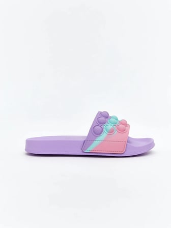 LCW STEPS Lila Tek Bantlı Pop It Terlik