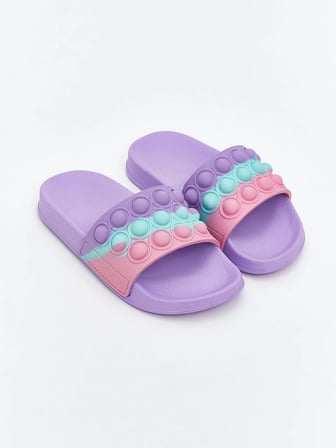 LCW STEPS Lila Tek Bantlı Pop It Terlik