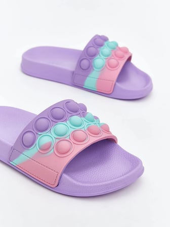 LCW STEPS Lila Tek Bantlı Pop It Terlik