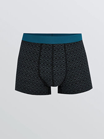 LC WAIKIKI Petrol Standart Kalıp Pamuklu Esnek Erkek Boxer 3'lü