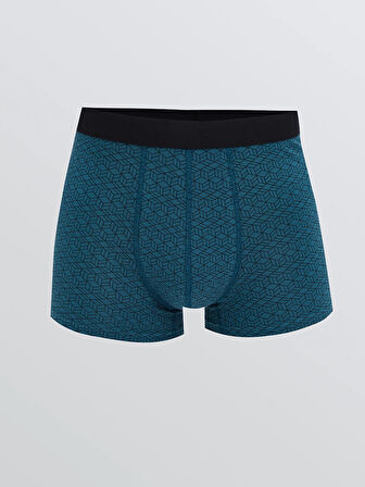 LC WAIKIKI Petrol Standart Kalıp Pamuklu Esnek Erkek Boxer 3'lü