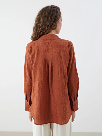 LCWAIKIKI Classic Turuncu Dokulu Kadın Gömlek