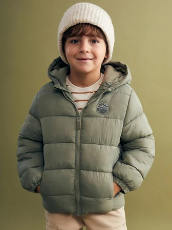 LCW KidsHaki Kapüşonlu Erkek Çocuk Şişme Mont