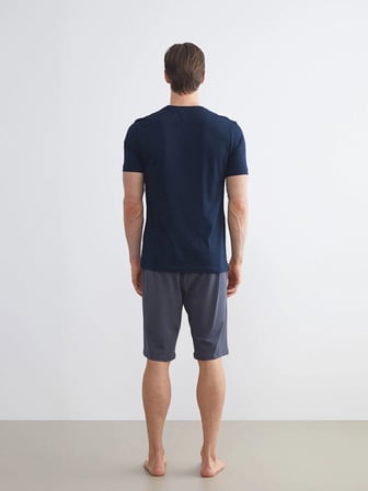 LC WAIKIKI Antrasit Standart Kalıp Erkek Şortlu Pijama Takımı